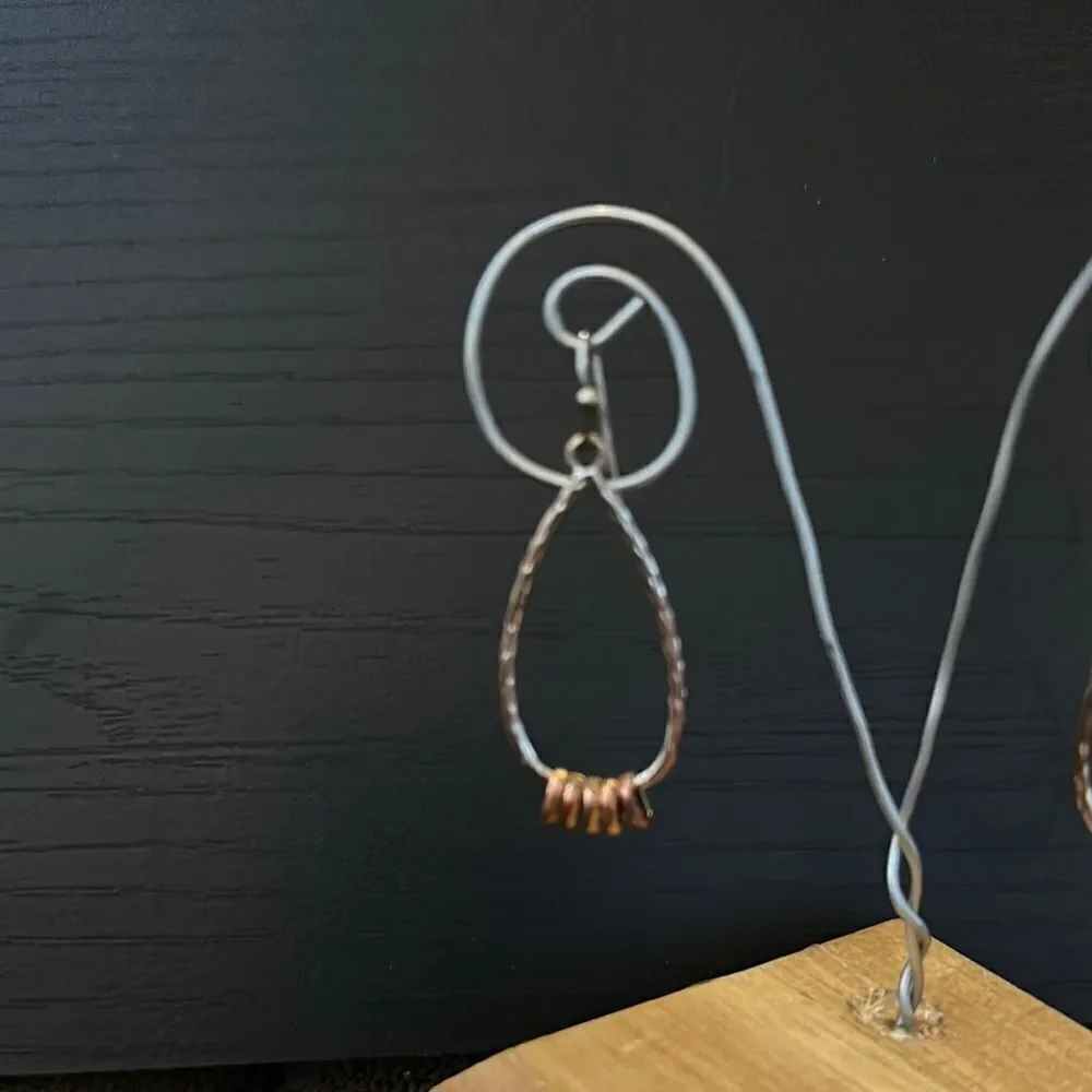 Modern Gold and Silver Two-Tone Earrings